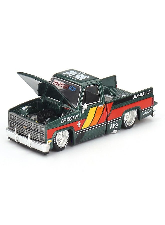 MINI GT Pickup Truck Kaido Works V3 Dark Green Metallic with Graphics (Designed by Jun Imai) Kaido House Special 1/64 Diecast Model Car KHMG226 - Image 2